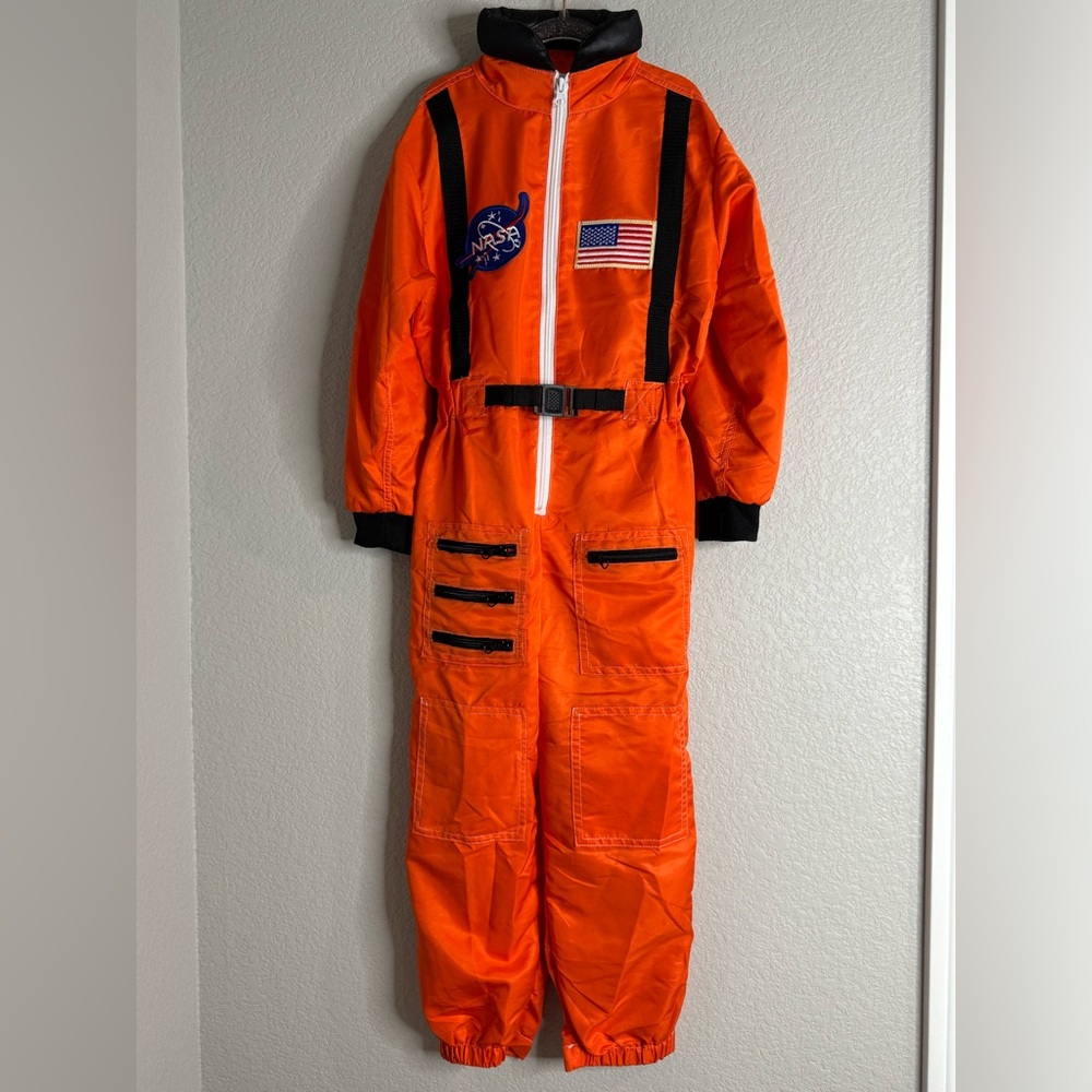 Orange NASA Astronaut Costume – Kids 6-8 – Great Condition